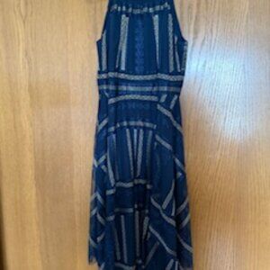 Vince Camuto navy gold women's dress size 14